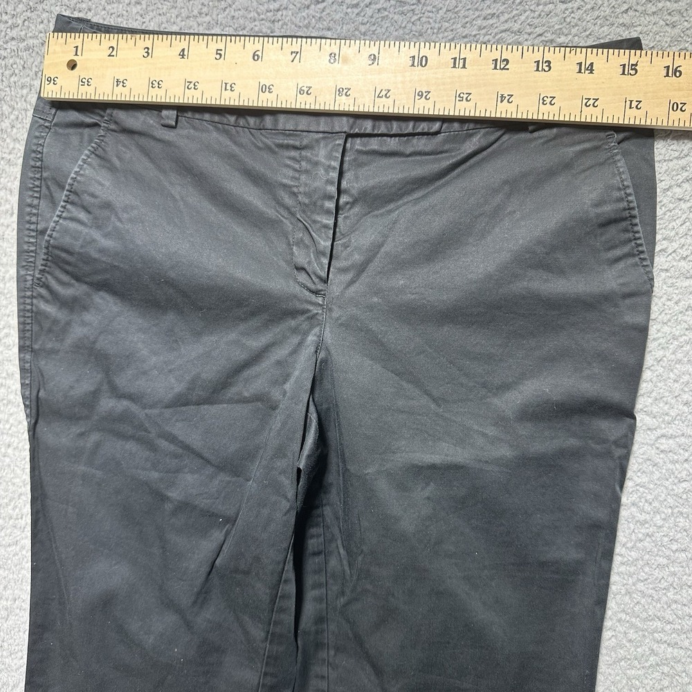 Burberry Jeans Women's 6 Black Chino Casual Capri Vtg‎ London Preppy Academia - Picture 2 of 10